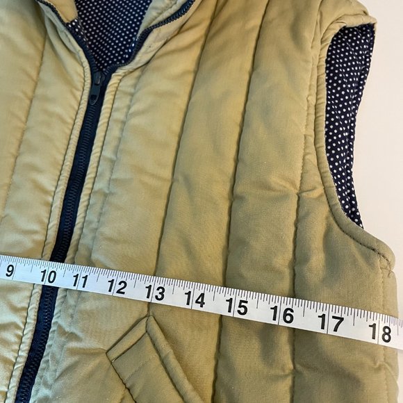 Marti Merritt Vintage 70s Quilted Vest Biege/Blue White Polka Dot Women’s Size M - Picture 11 of 11